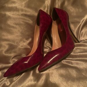 Red Leopard Print Heels (9M) Betsey Johnson